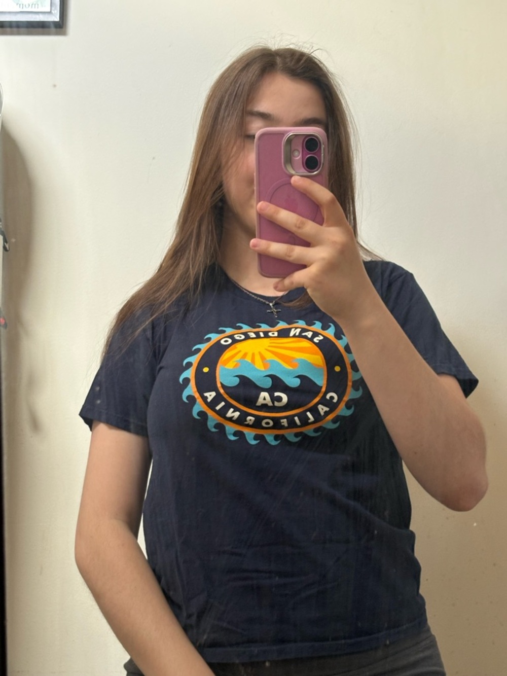 San Diego California Graphic Tee - Navy Short Sleeve Top